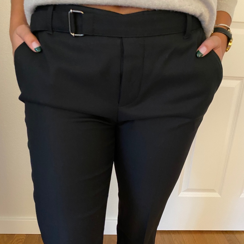 Miu miu wool trouser with D ring self belt.